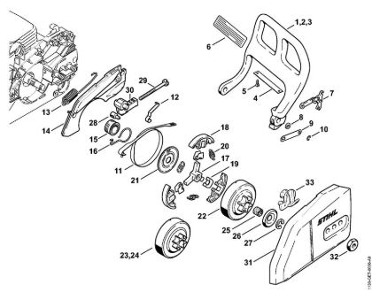Zage z bencinskim motorjem (MS) MS 170-D Å citnik za roke, zavora verige della Marca Stihl
